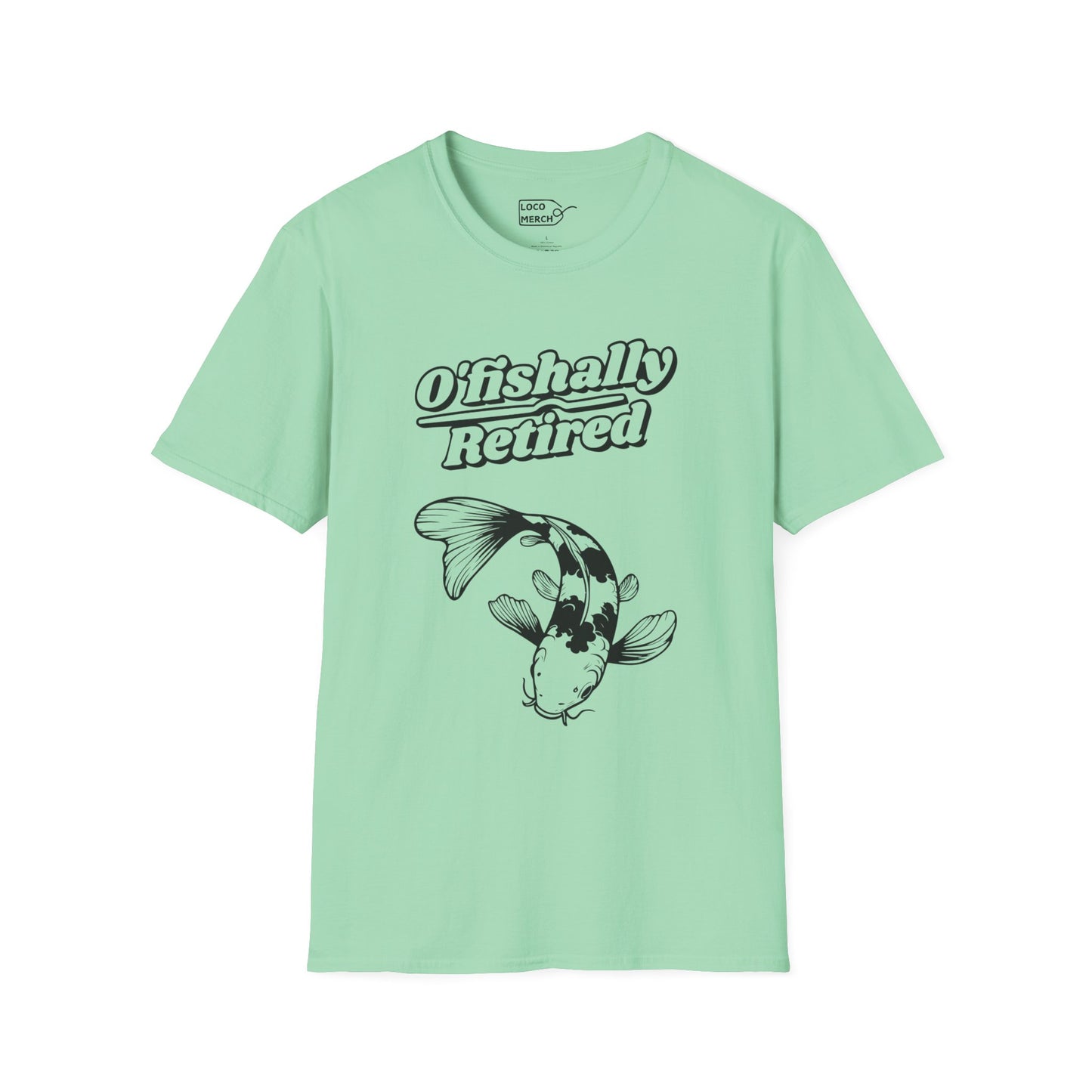 "O'Fishally Retired" Koi Fish Graphic Unisex Tee