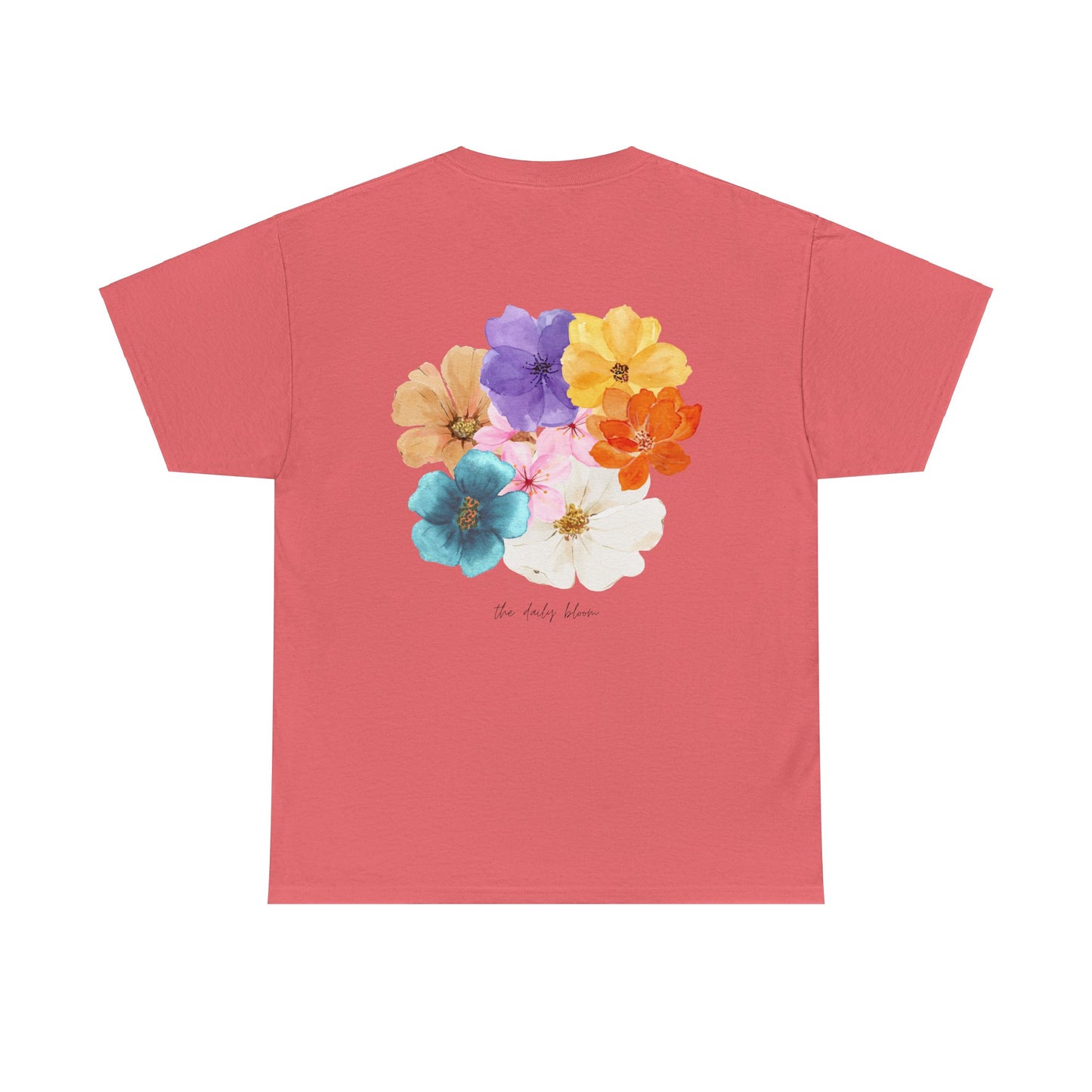 Flower Bloom Watercolor Collage Heavy Cotton Blend Unisex Graphic Tee