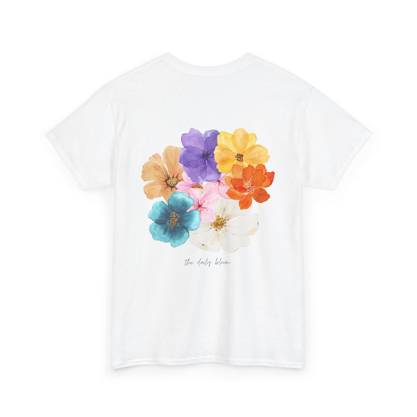 Flower Bloom Watercolor Collage Heavy Cotton Blend Unisex Graphic Tee