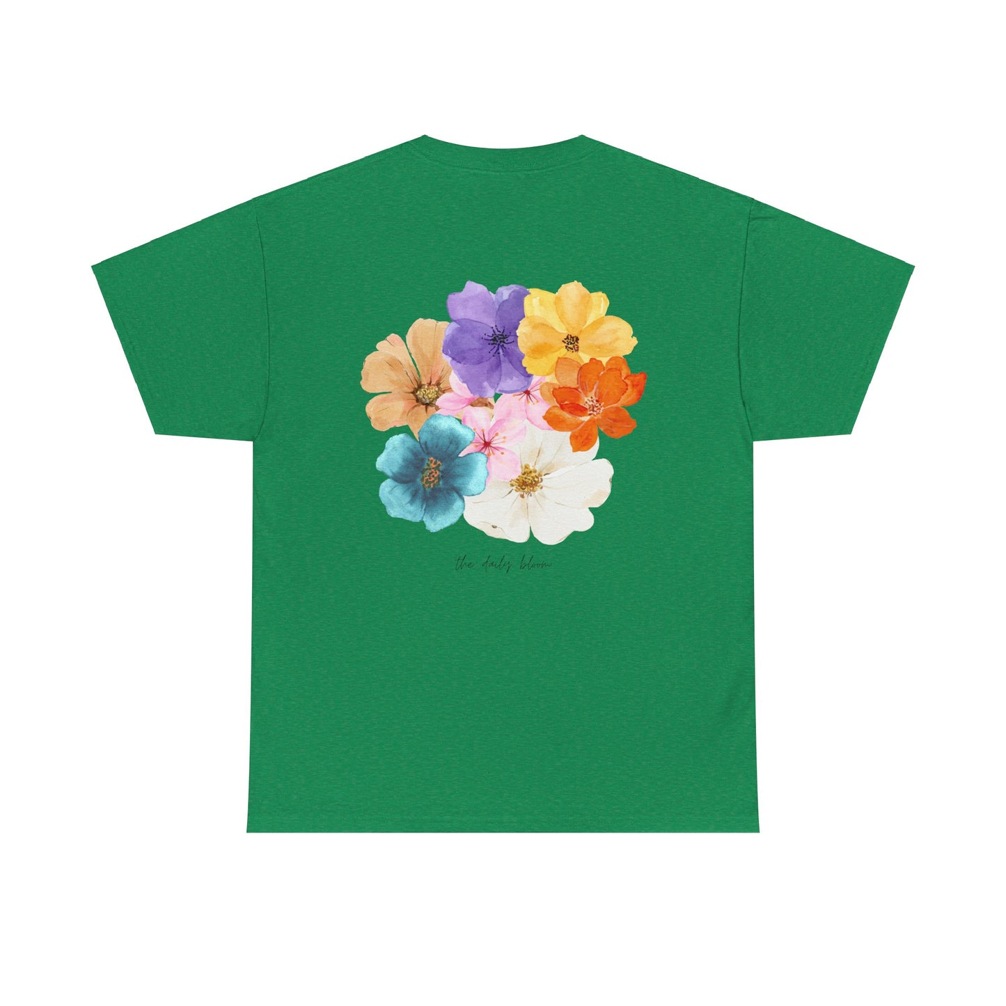 Flower Bloom Watercolor Collage Heavy Cotton Blend Unisex Graphic Tee
