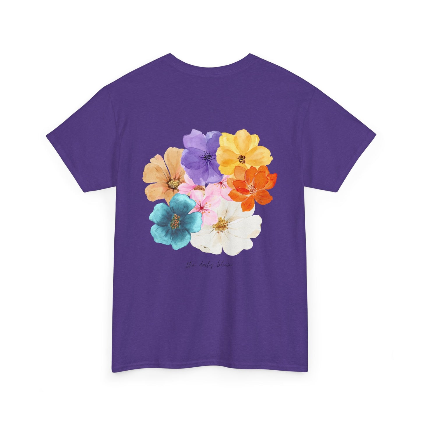 Flower Bloom Watercolor Collage Heavy Cotton Blend Unisex Graphic Tee