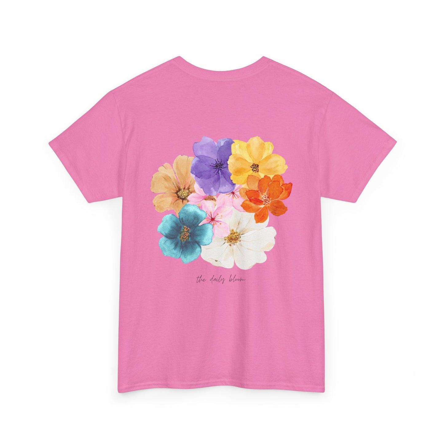 Flower Bloom Watercolor Collage Heavy Cotton Blend Unisex Graphic Tee