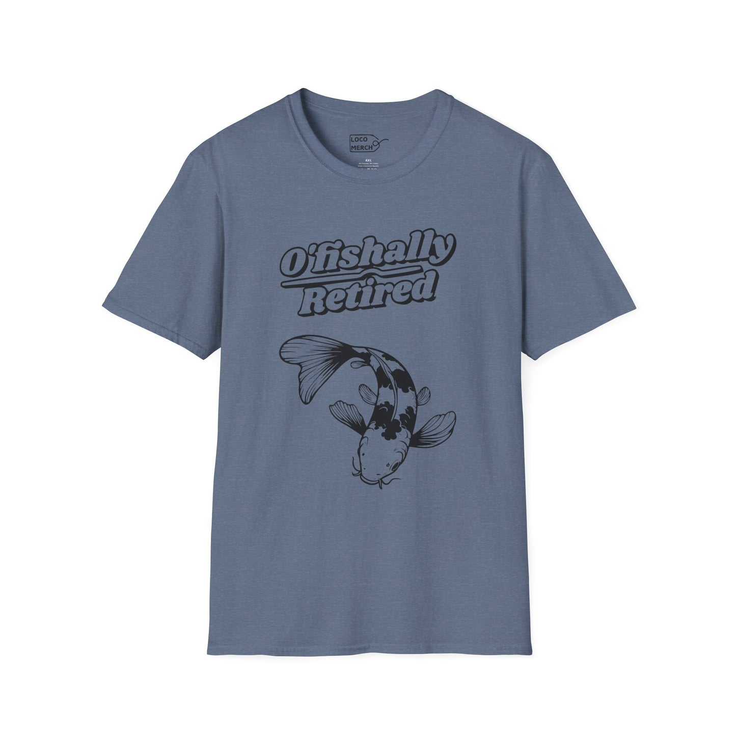 "O'Fishally Retired" Koi Fish Graphic Unisex Tee