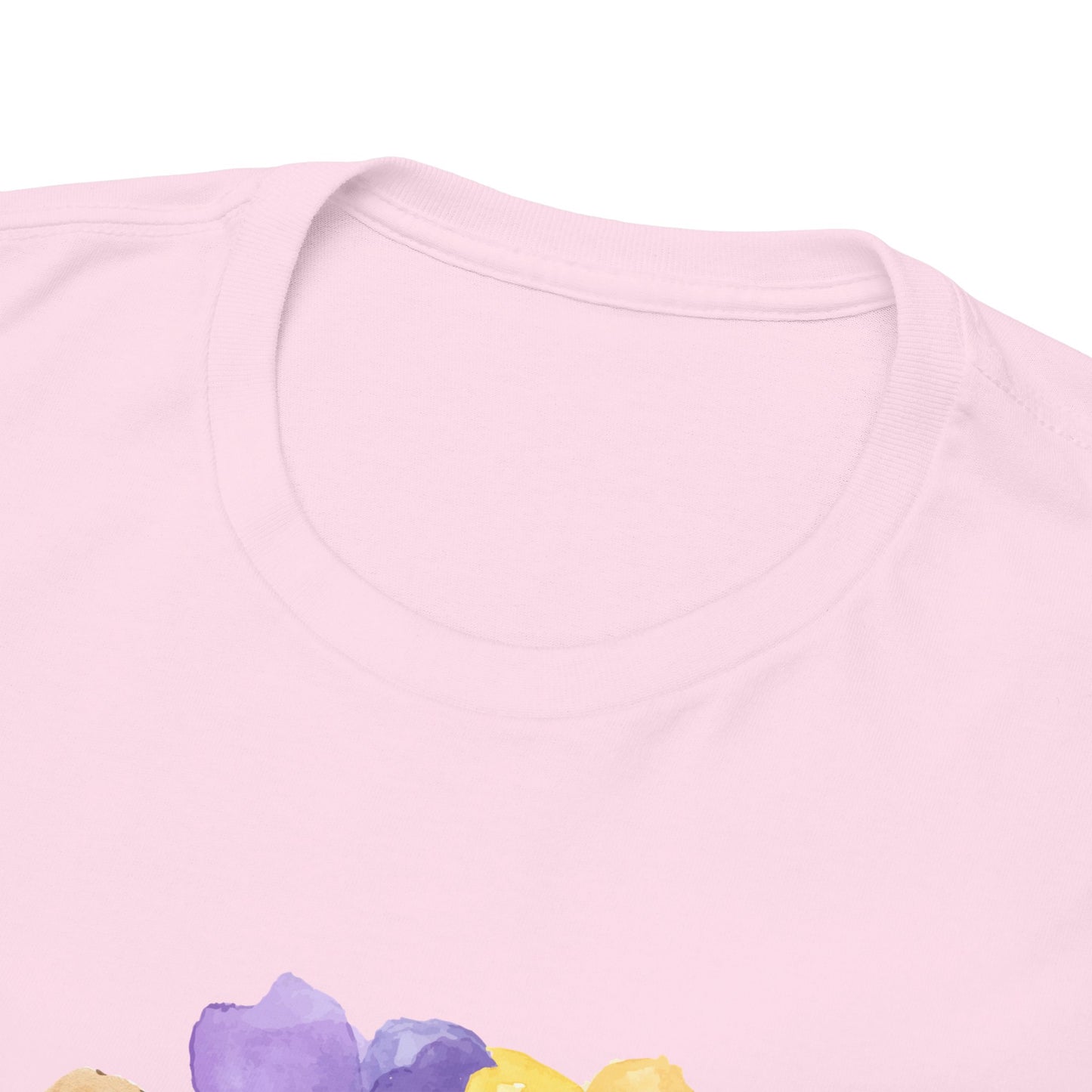 Flower Bloom Watercolor Collage Heavy Cotton Blend Unisex Graphic Tee