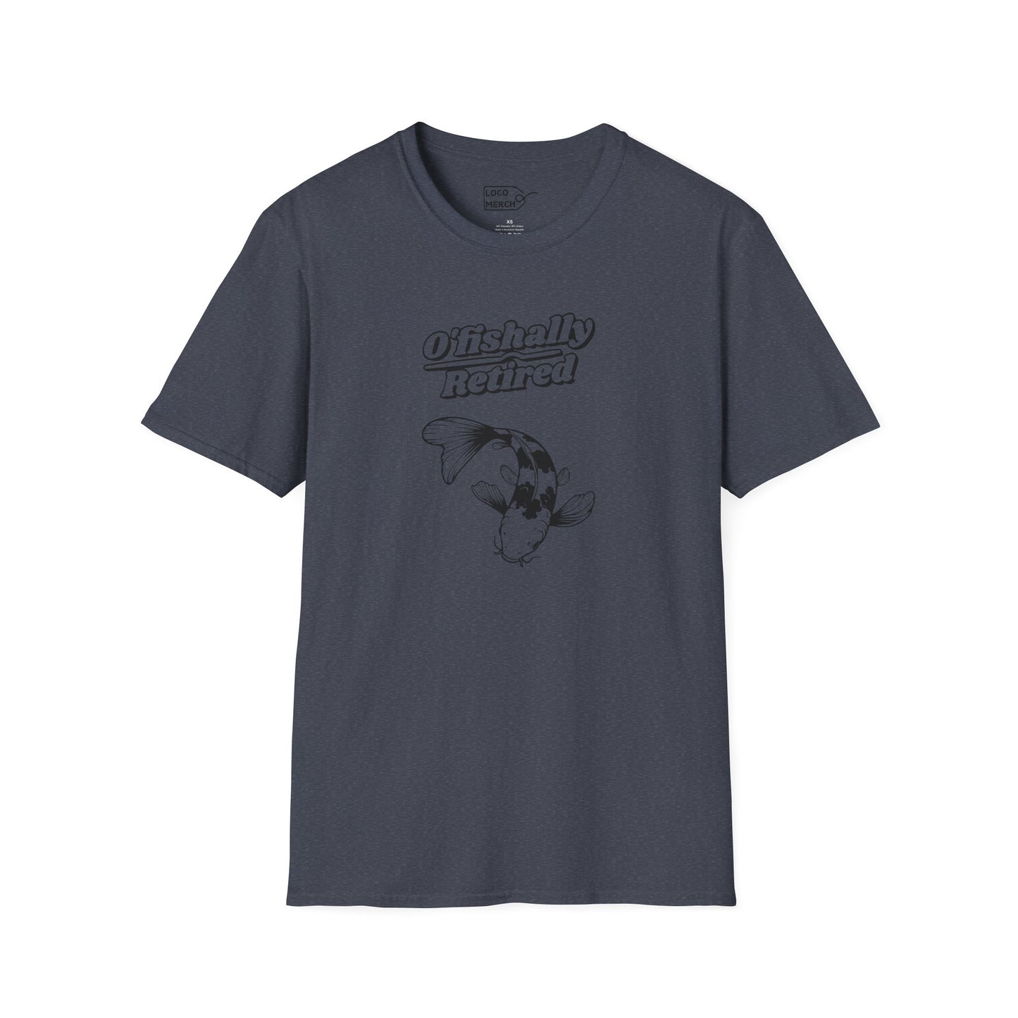 "O'Fishally Retired" Koi Fish Graphic Unisex Tee