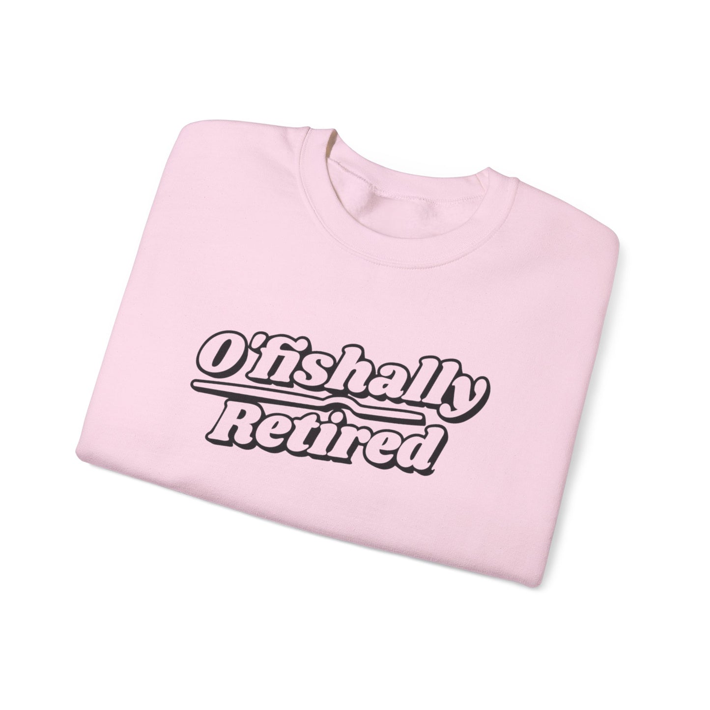 Koi Fish Sweatshirt - 'O'fishally Retired' Crewneck Cotton Sweatshirt