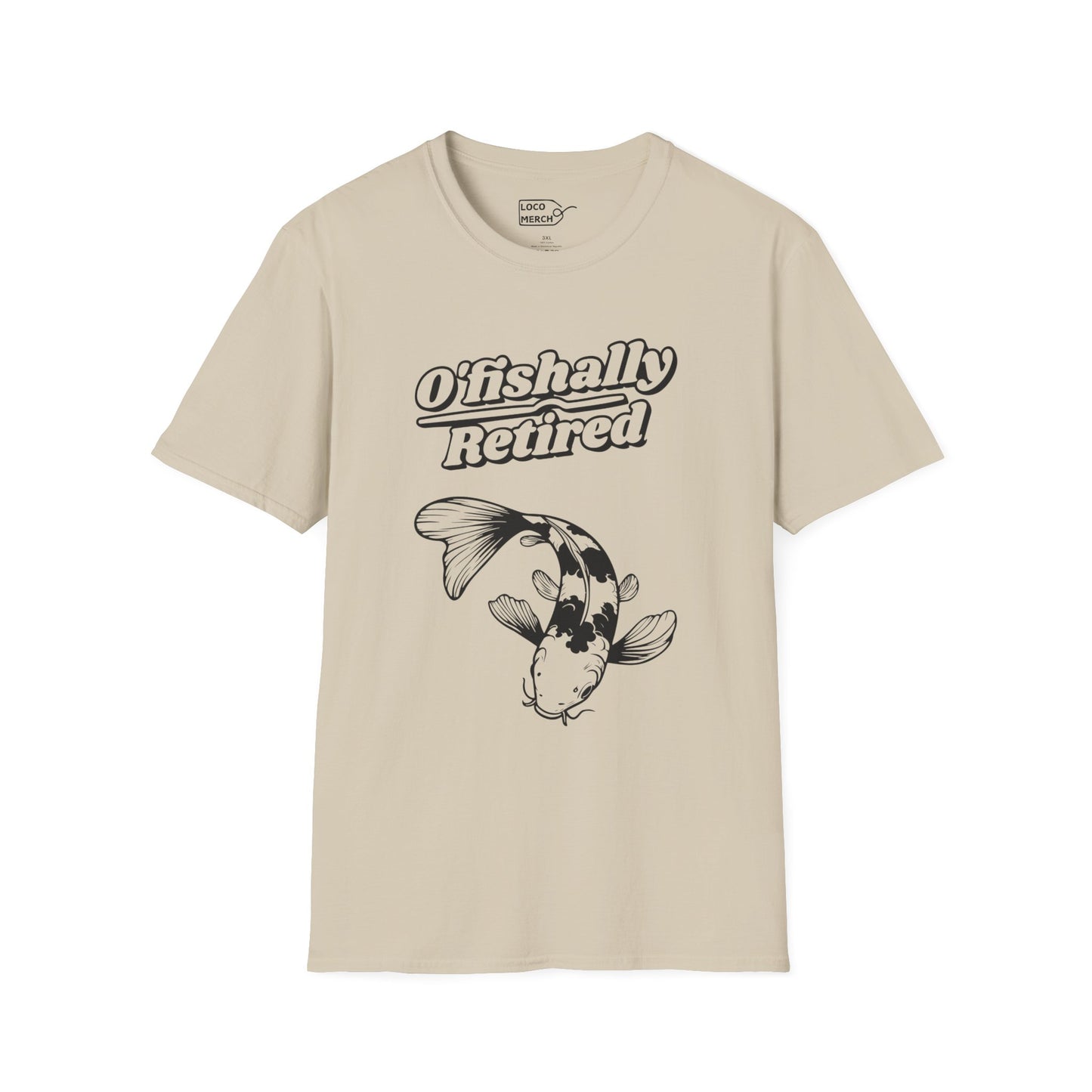 "O'Fishally Retired" Koi Fish Graphic Unisex Tee