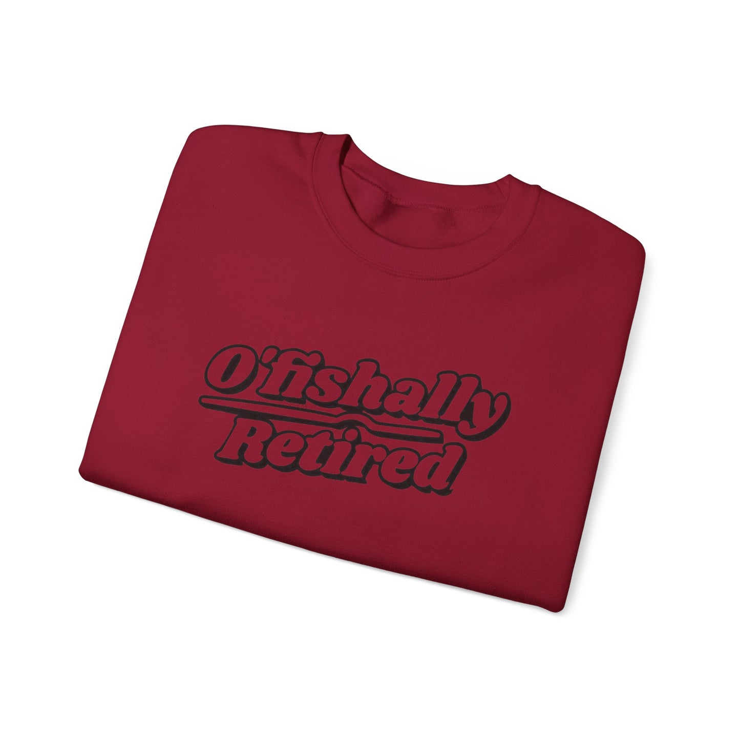Koi Fish Sweatshirt - 'O'fishally Retired' Crewneck Cotton Sweatshirt