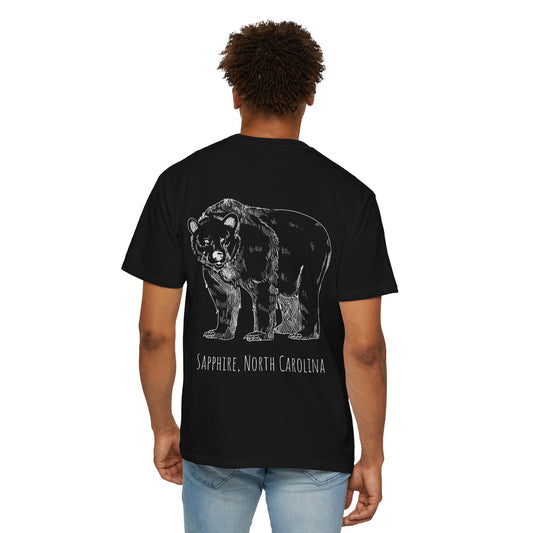 Copy of Sapphire, NC Bear Graphic T-Shirt - Unisex Garment-Dyed Tee for Nature Lovers