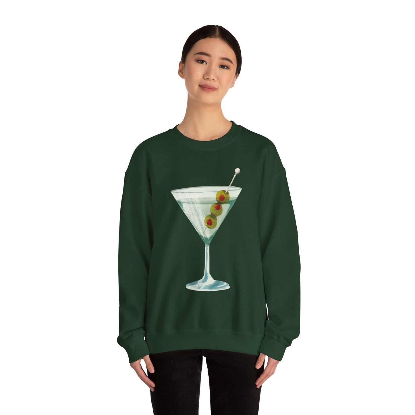 "Let's Get Dirty" Dirty Martini Graphic Crewneck Sweatshirt