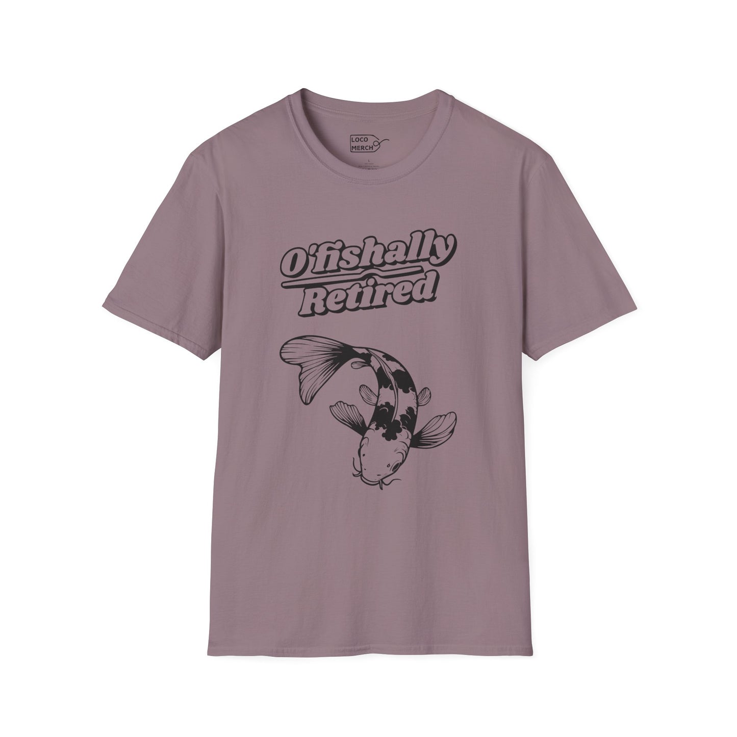 "O'Fishally Retired" Koi Fish Graphic Unisex Tee