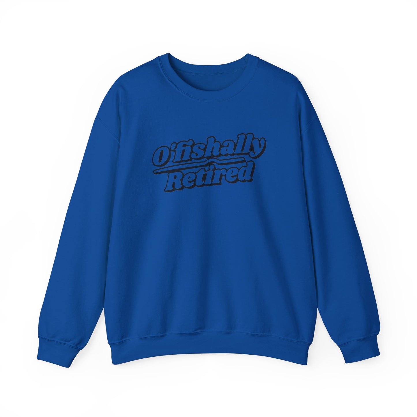 Koi Fish Sweatshirt - 'O'fishally Retired' Crewneck Cotton Sweatshirt