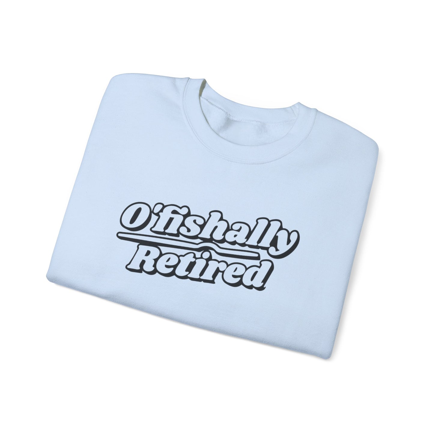 Koi Fish Sweatshirt - 'O'fishally Retired' Crewneck Cotton Sweatshirt