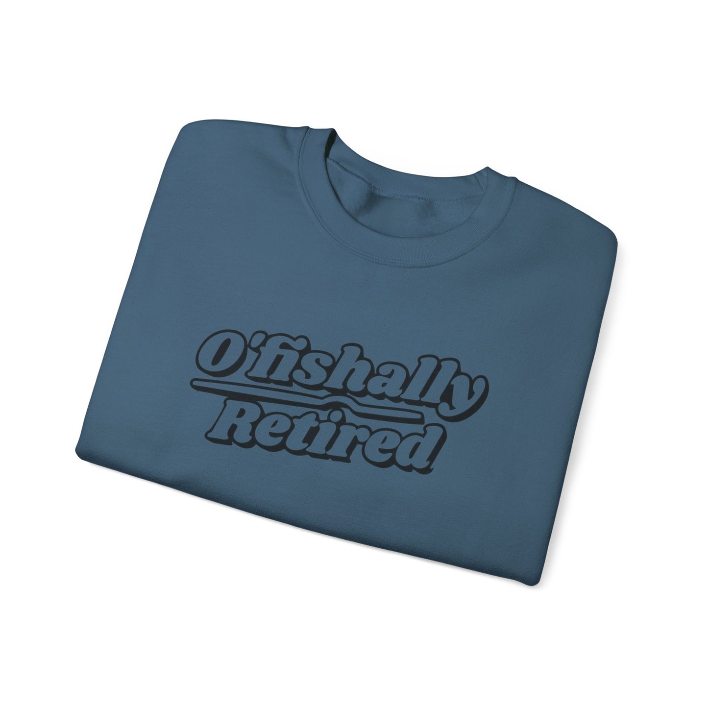 Koi Fish Sweatshirt - 'O'fishally Retired' Crewneck Cotton Sweatshirt