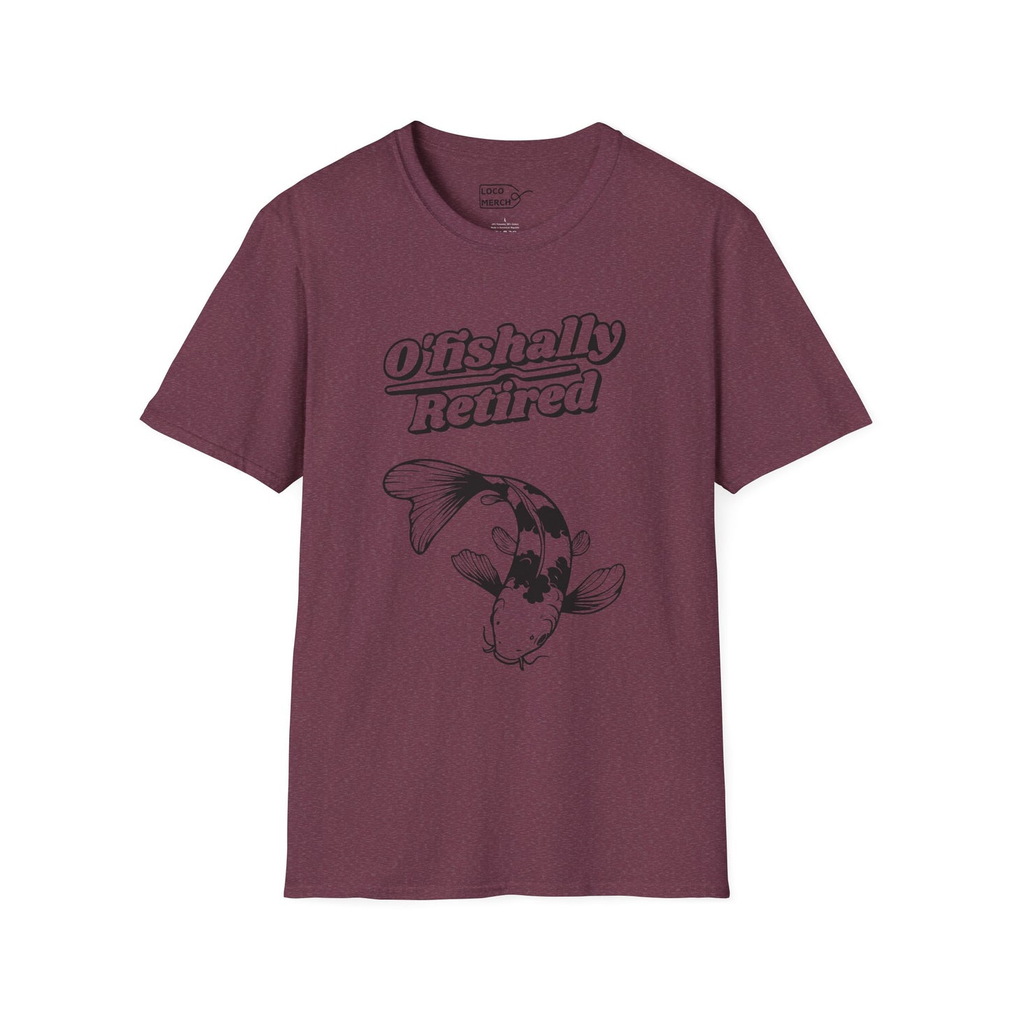 "O'Fishally Retired" Koi Fish Graphic Unisex Tee