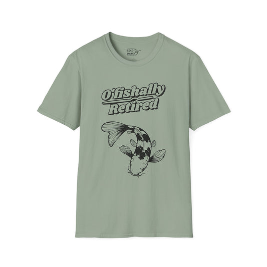 "O'Fishally Retired" Koi Fish Graphic Unisex Tee