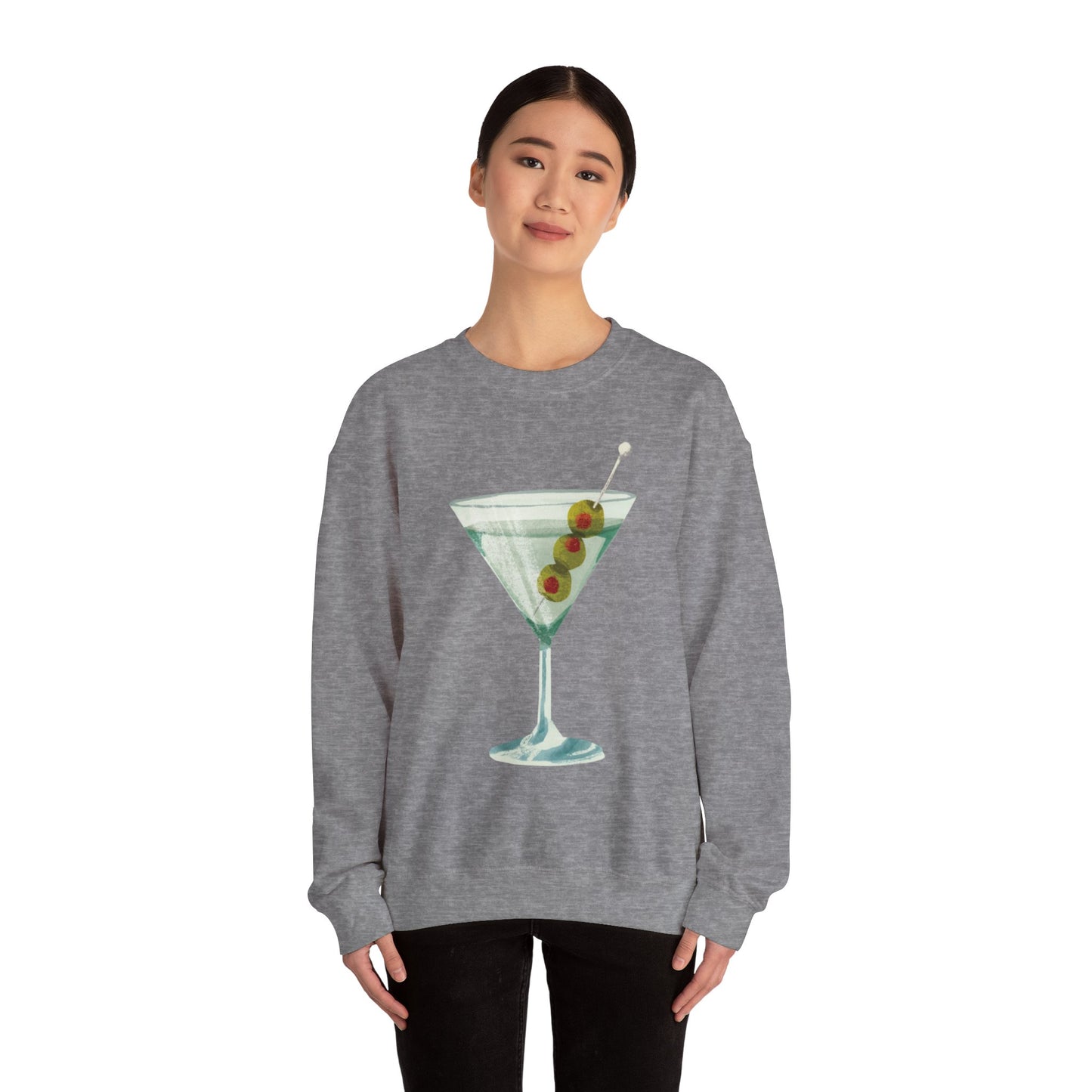 "Let's Get Dirty" Dirty Martini Graphic Crewneck Sweatshirt