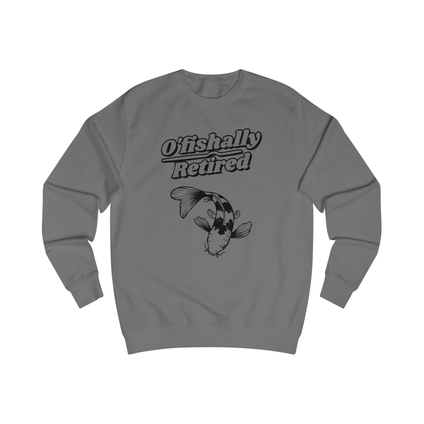 Men's 'O'fishally Retired' Crewneck Cotton Sweatshirt