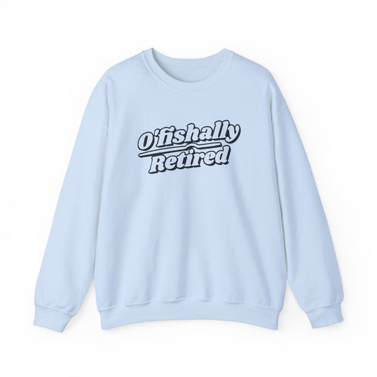 Koi Fish Sweatshirt - 'O'fishally Retired' Crewneck Cotton Sweatshirt