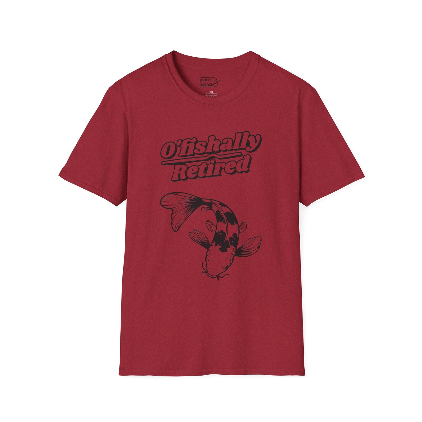 "O'Fishally Retired" Koi Fish Graphic Unisex Tee