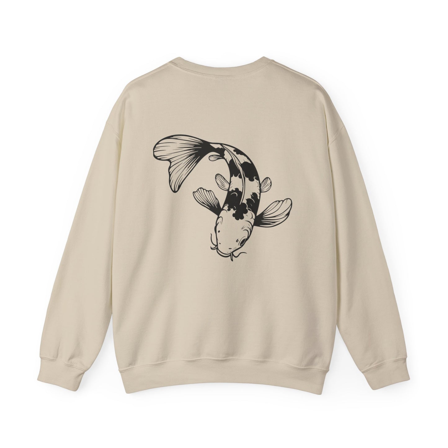 Koi Fish Sweatshirt - 'O'fishally Retired' Crewneck Cotton Sweatshirt