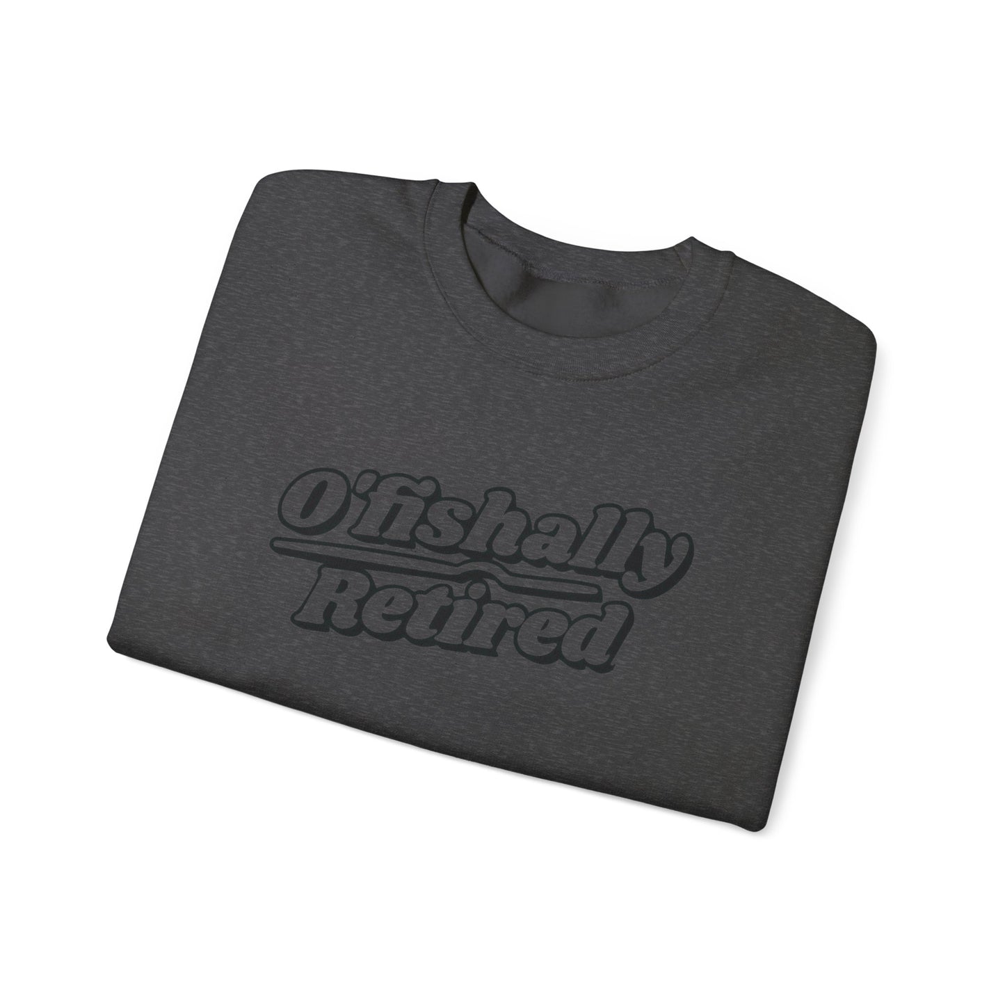 Koi Fish Sweatshirt - 'O'fishally Retired' Crewneck Cotton Sweatshirt
