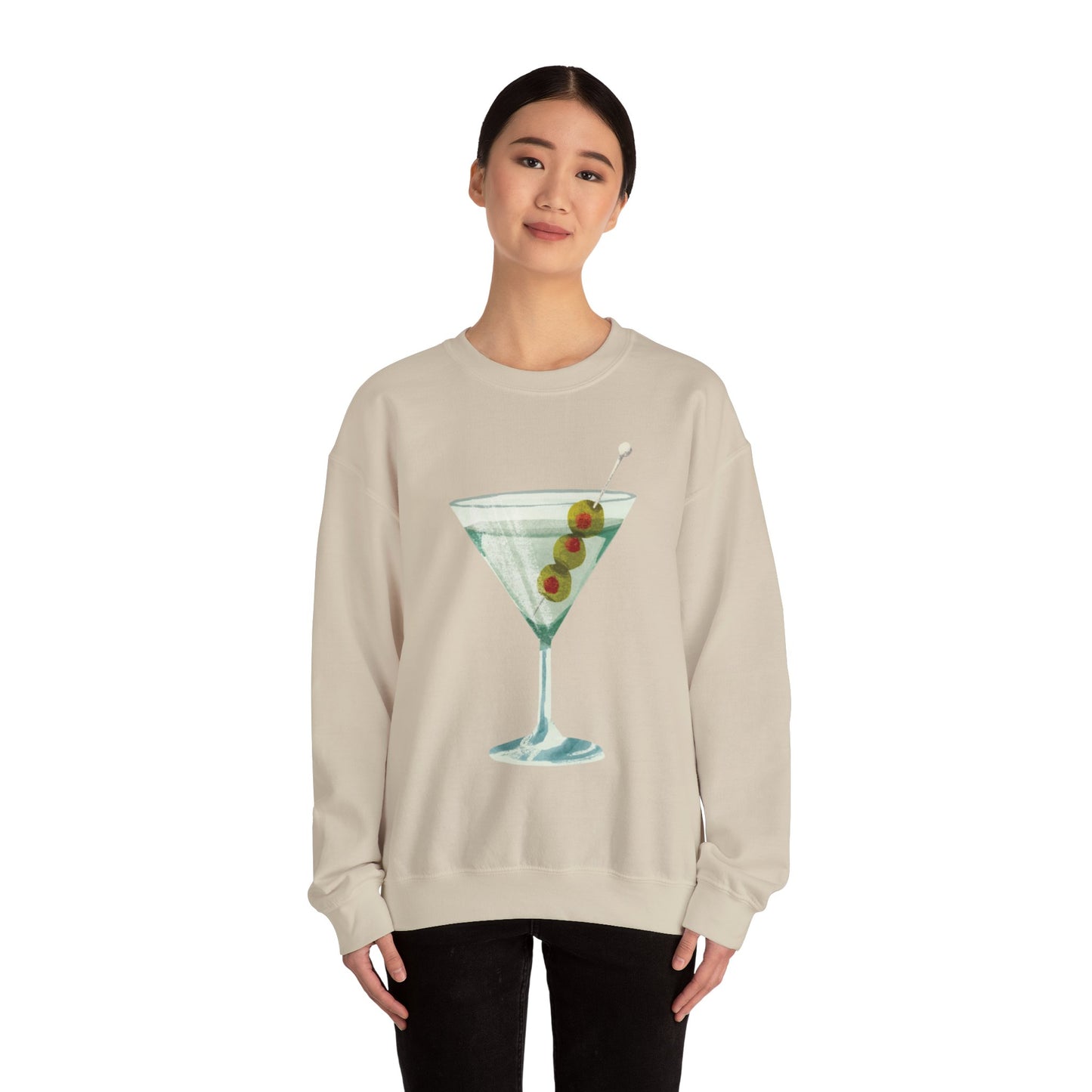 "Let's Get Dirty" Dirty Martini Graphic Crewneck Sweatshirt