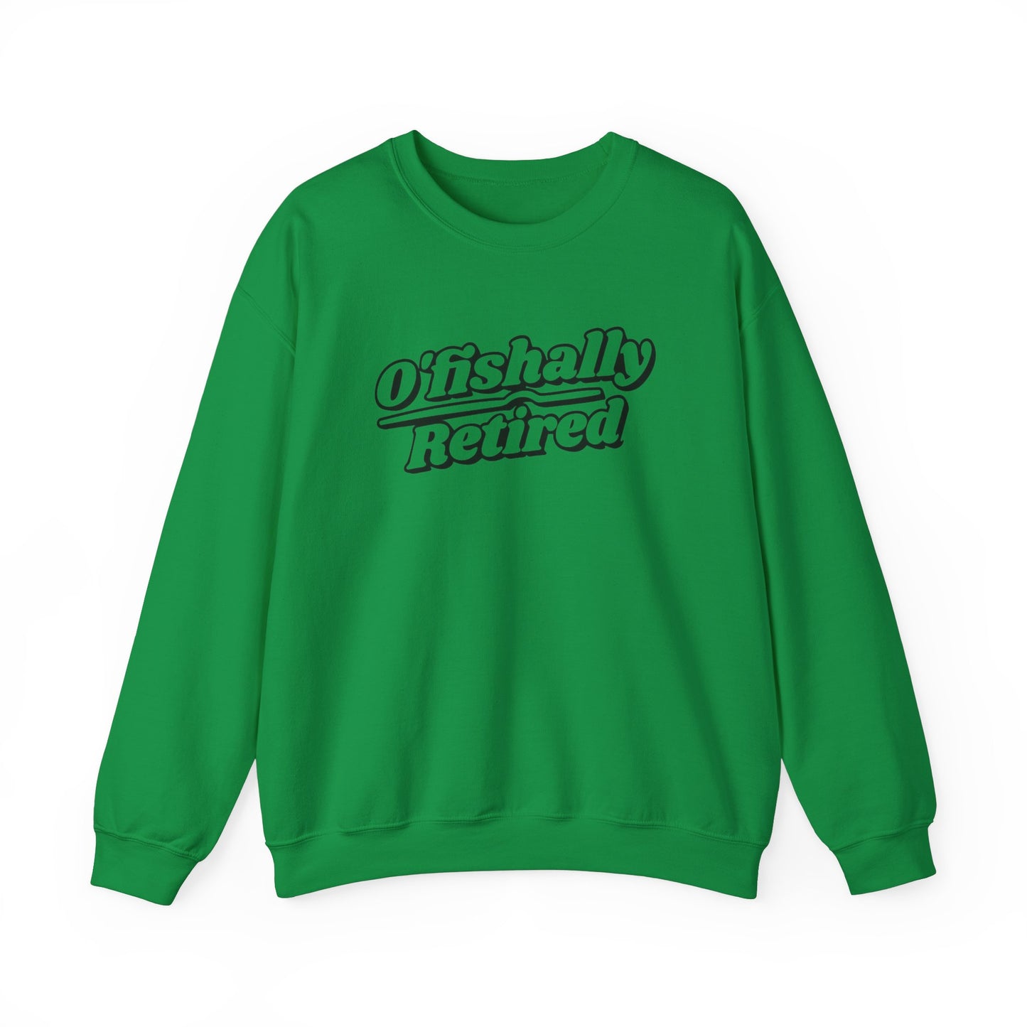 Koi Fish Sweatshirt - 'O'fishally Retired' Crewneck Cotton Sweatshirt