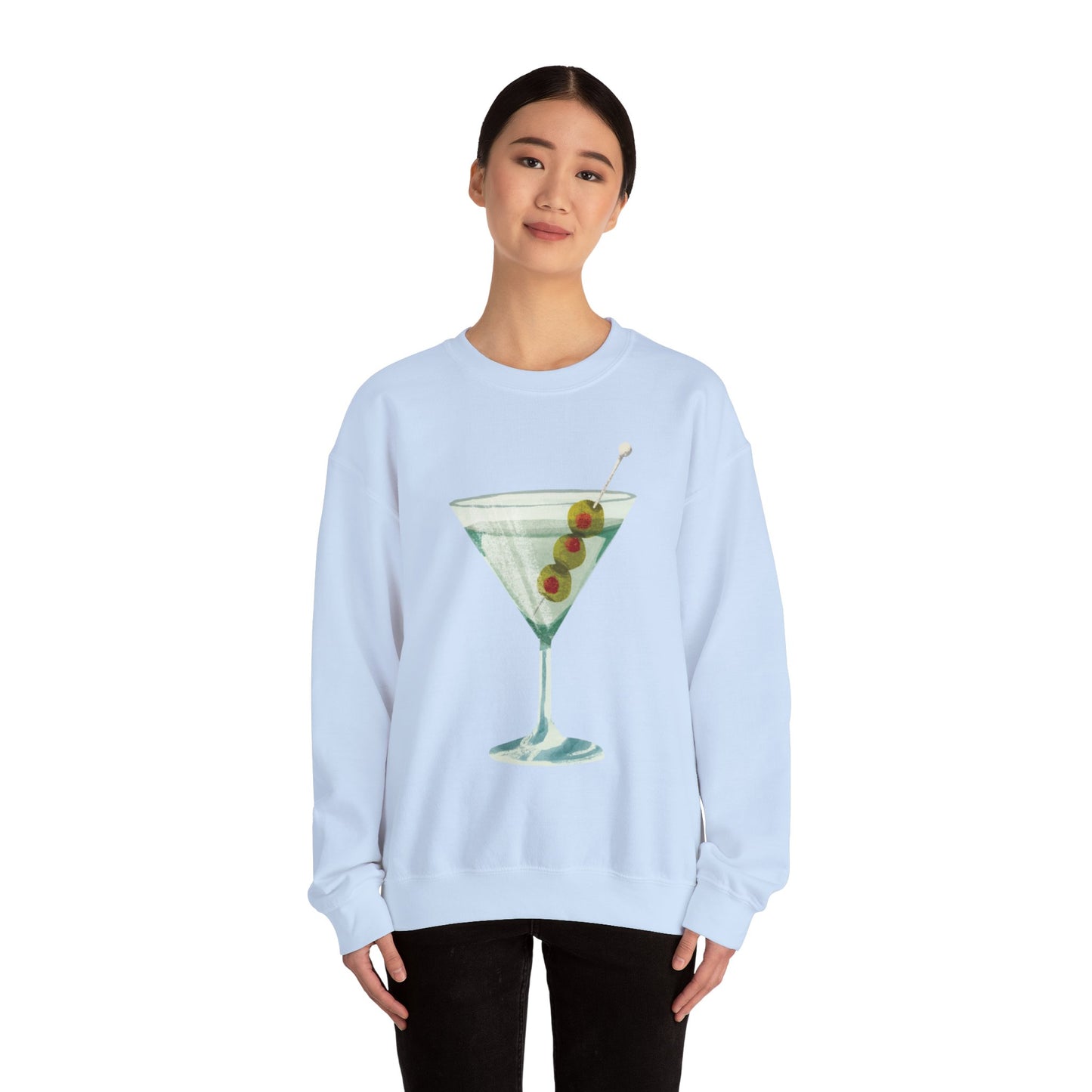 "Let's Get Dirty" Dirty Martini Graphic Crewneck Sweatshirt