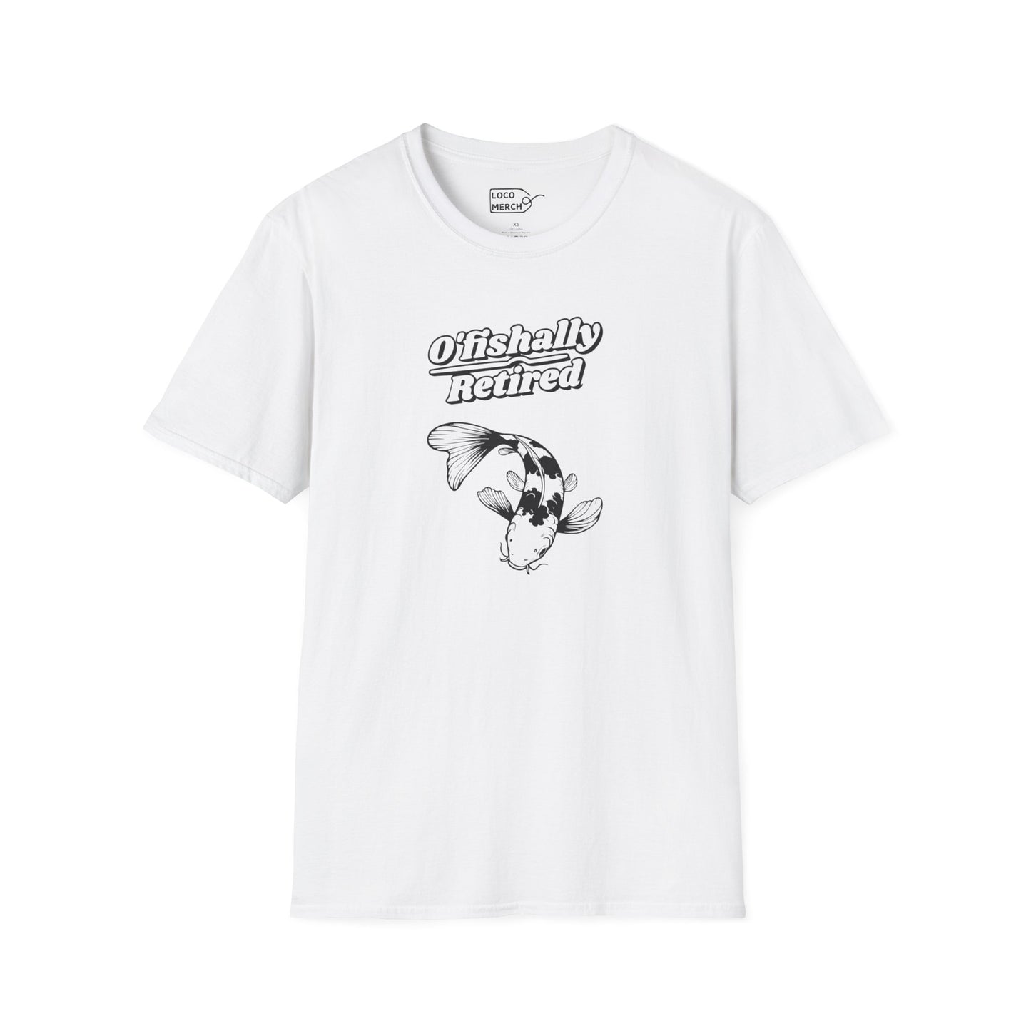"O'Fishally Retired" Koi Fish Graphic Unisex Tee
