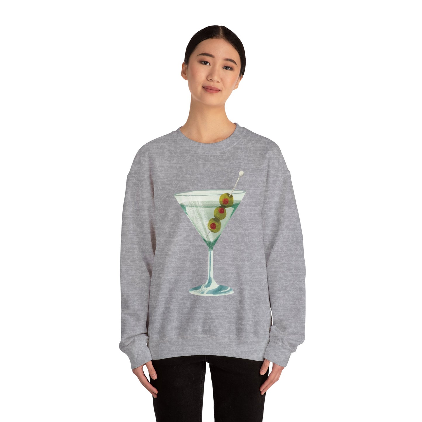 "Let's Get Dirty" Dirty Martini Graphic Crewneck Sweatshirt