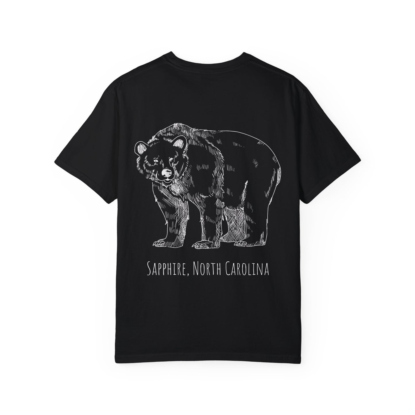Copy of Sapphire, NC Bear Graphic T-Shirt - Unisex Garment-Dyed Tee for Nature Lovers