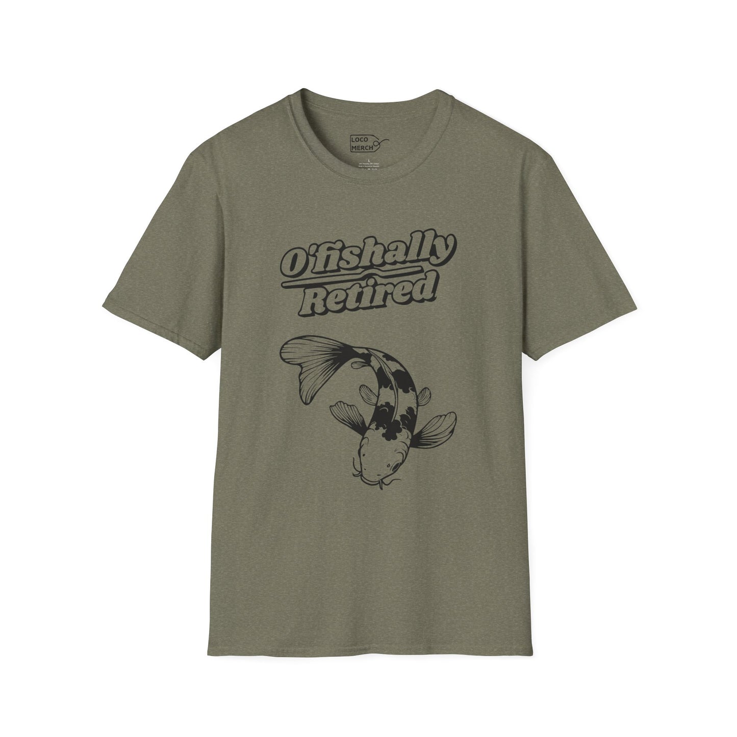 "O'Fishally Retired" Koi Fish Graphic Unisex Tee