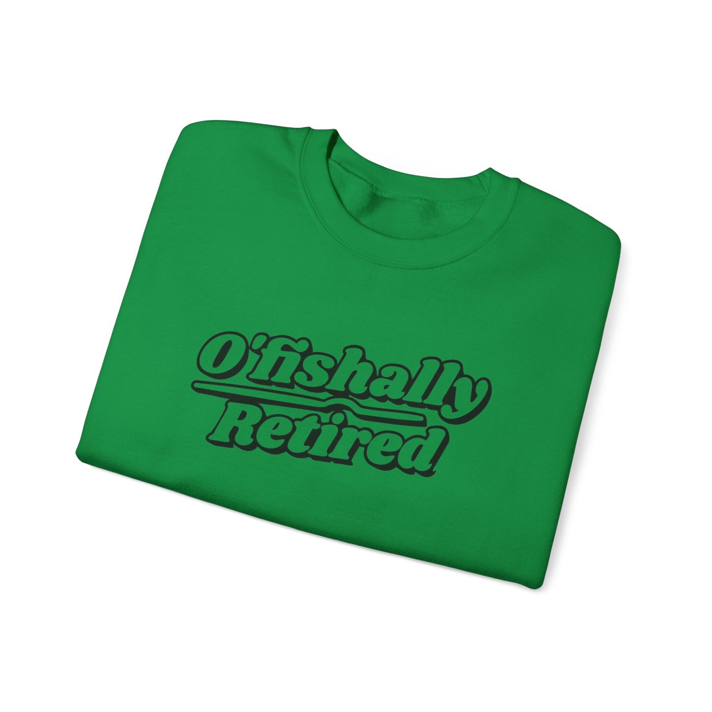 Koi Fish Sweatshirt - 'O'fishally Retired' Crewneck Cotton Sweatshirt