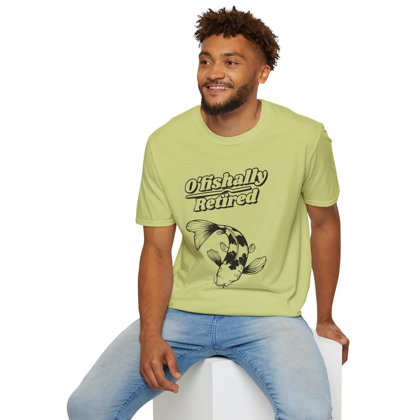 "O'Fishally Retired" Koi Fish Graphic Unisex Tee
