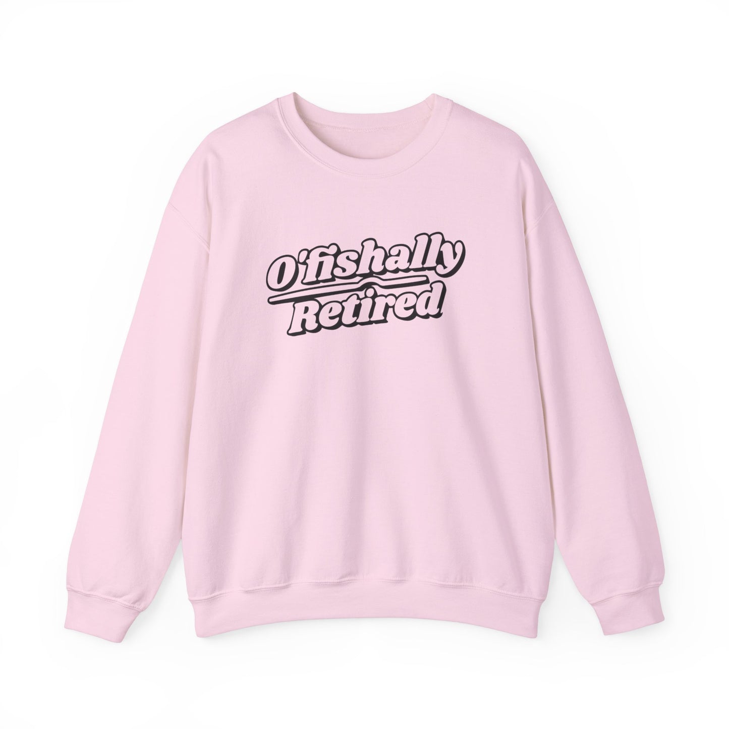 Koi Fish Sweatshirt - 'O'fishally Retired' Crewneck Cotton Sweatshirt