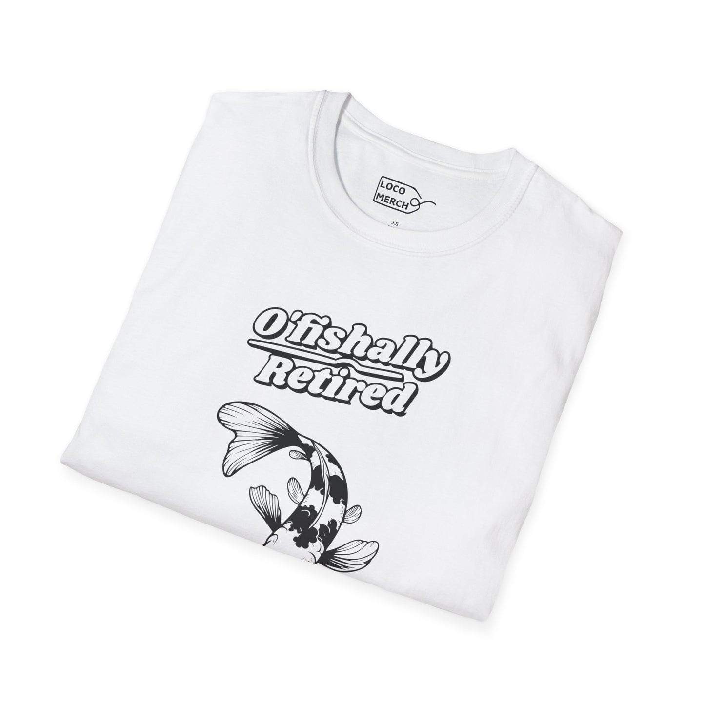 "O'Fishally Retired" Koi Fish Graphic Unisex Tee