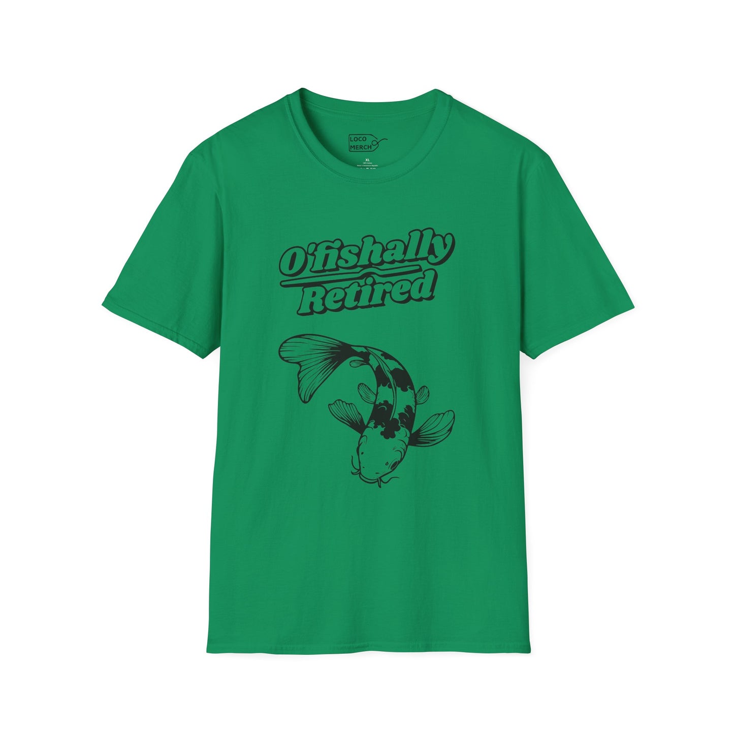 "O'Fishally Retired" Koi Fish Graphic Unisex Tee