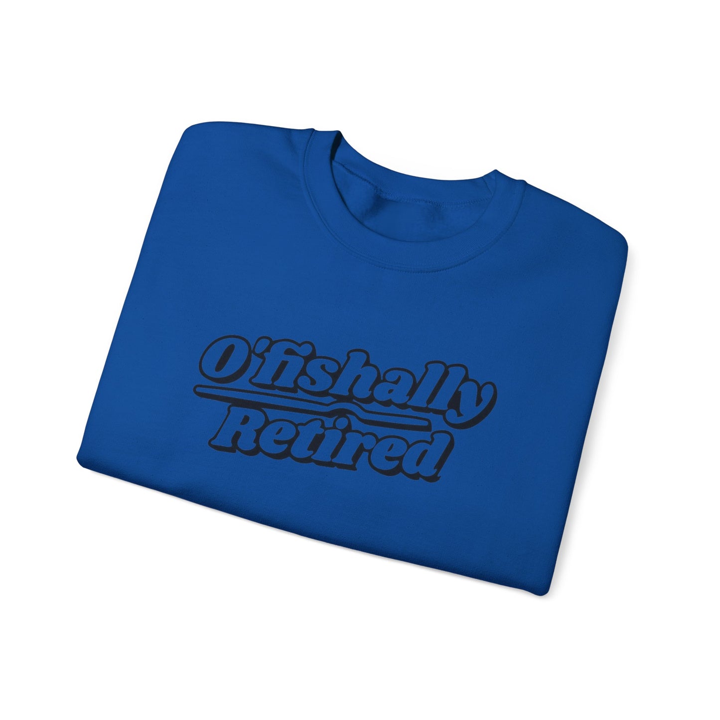 Koi Fish Sweatshirt - 'O'fishally Retired' Crewneck Cotton Sweatshirt