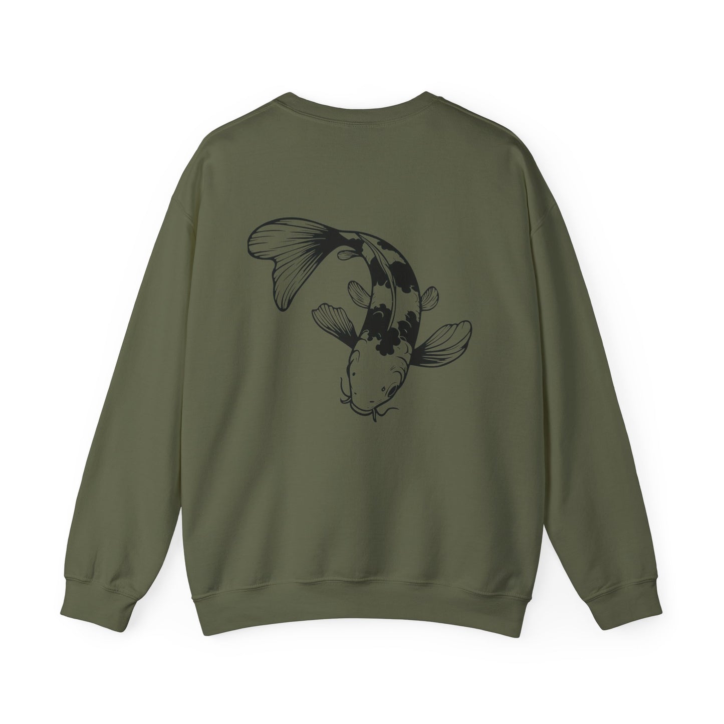 Koi Fish Sweatshirt - 'O'fishally Retired' Crewneck Cotton Sweatshirt